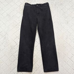 Vintage Wah Maker Pants Mens 34x32 Black Cotton Twill Buckle Back Frontier